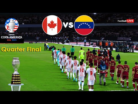 Venezuela vs Canada - Copa America 2024 USA | Quarter-Final - Full Match | Realistic PES Gameplay