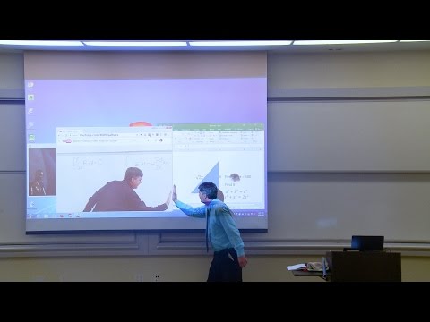 Math Professor Fixes Projector Screen (April Fools Prank)