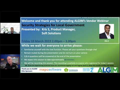 ALGIM Vendor Webinar - Security Strategies for Local Government Agencies