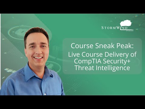 Live Course Delivery of CompTIA Security+ Threat Intelligence