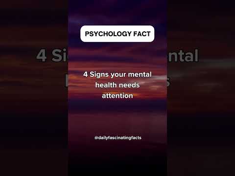 4 signs your mental health needs attention #shorts #psychologyfacts #facts #subscribe