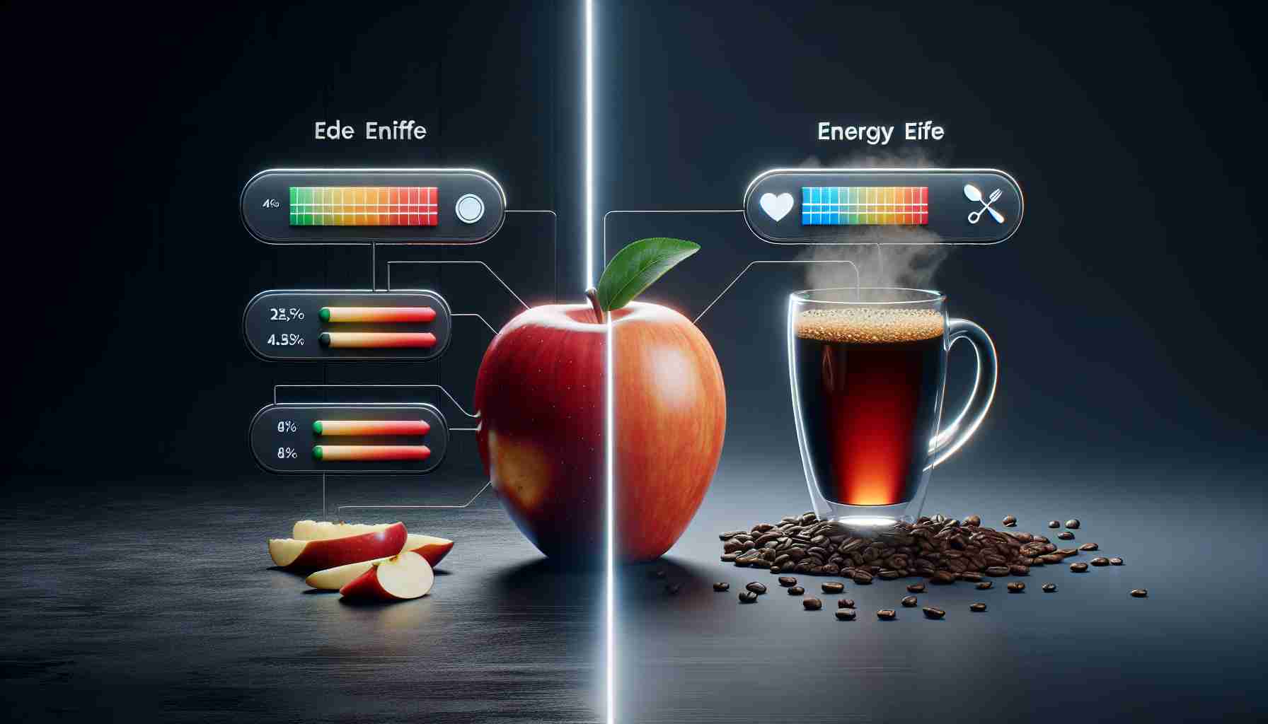 Porównanie korzyści energetycznych kawy i jabłka
