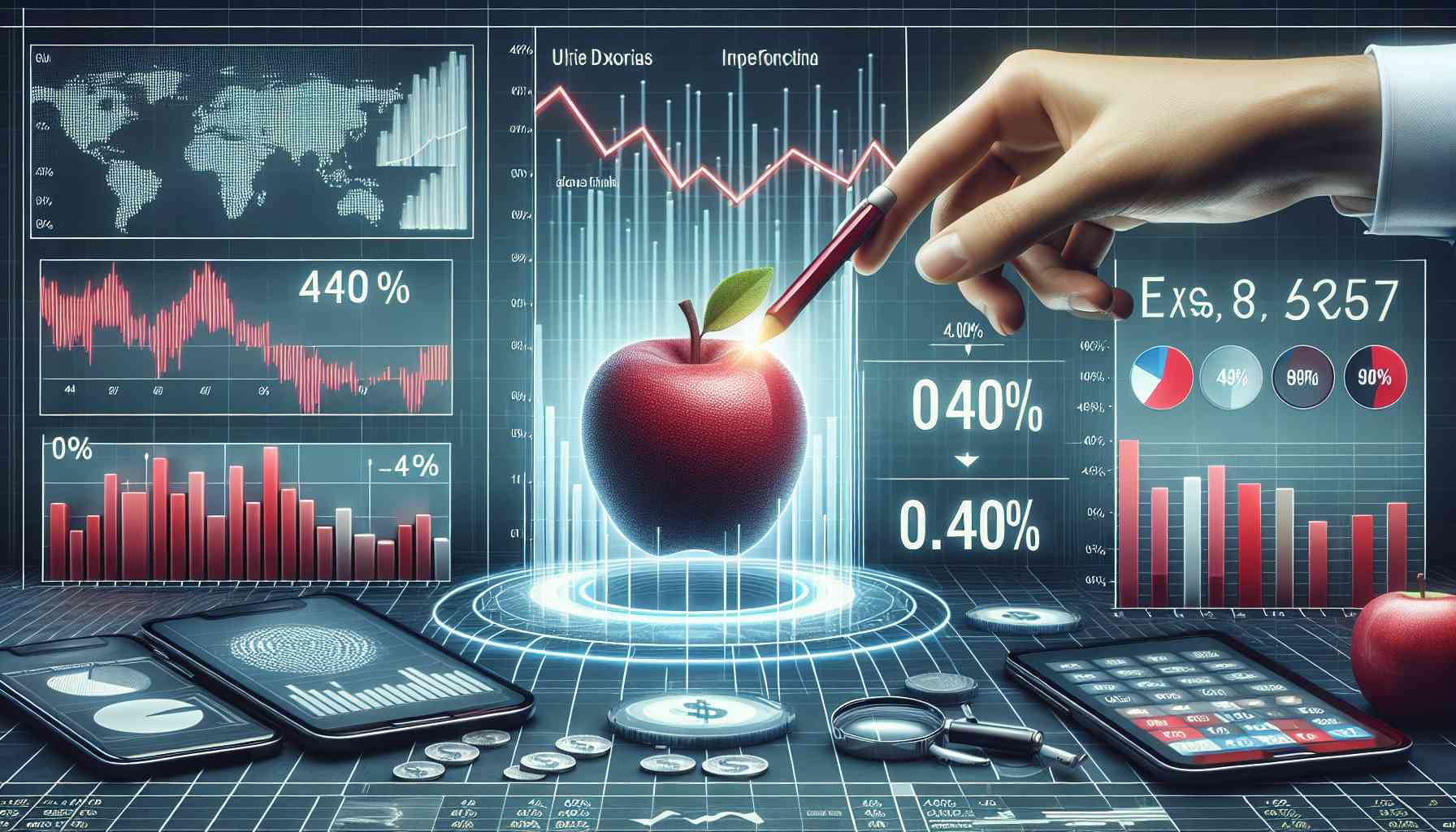 Apple Inc zarzucona o 0.40% na tle wzrostu rynku akcji