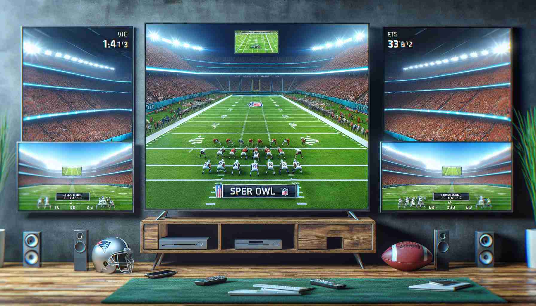 Trzy telewizory dla fanów Super Bowl