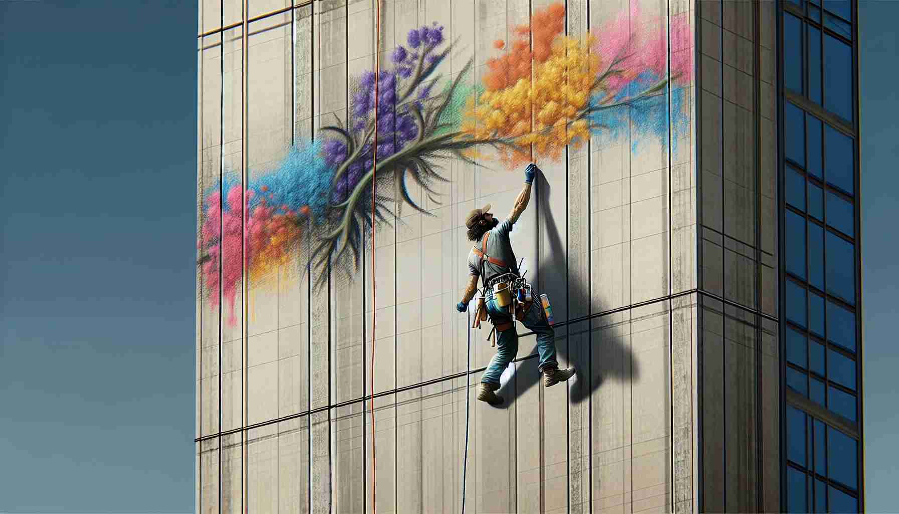 Graffiti Artist Takes Chalk Sliding to New Heights