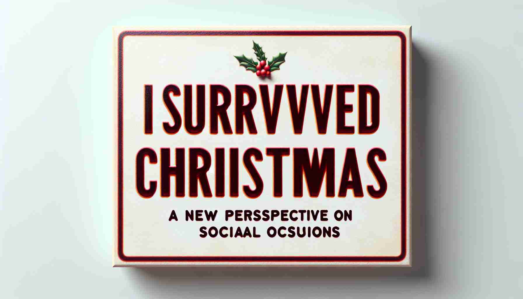 I survived Christmas: A New Perspective on Social Occasions