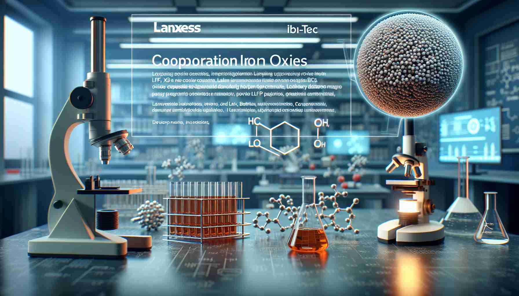 Badanie współpracy – LANXESS i IBU-tec w celu opracowania tlenków żelaza do materiału baterii LFP