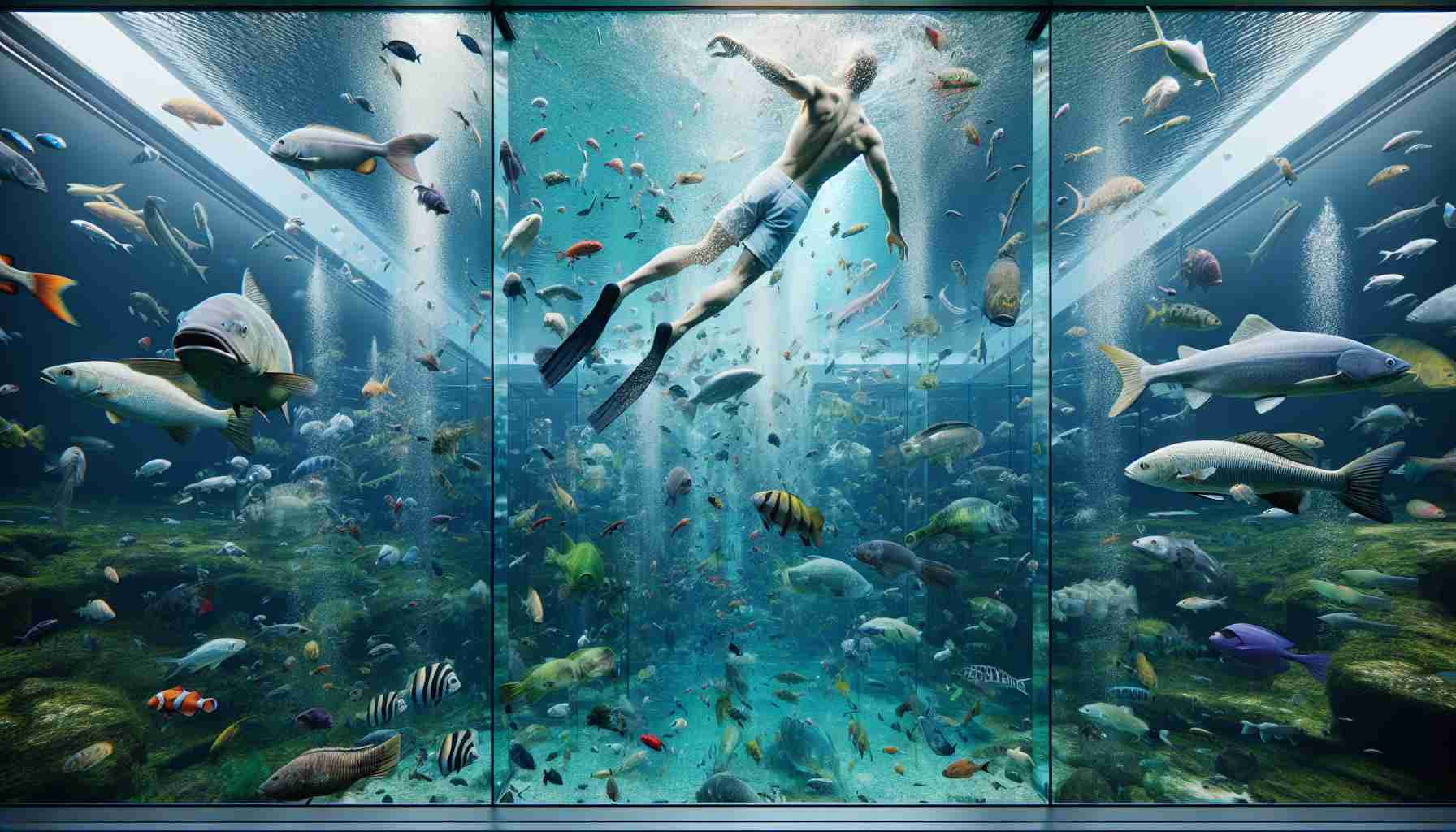 Swimming with the Fishes: A Naked Dive into Bass Pro Shop’s Fish Tank