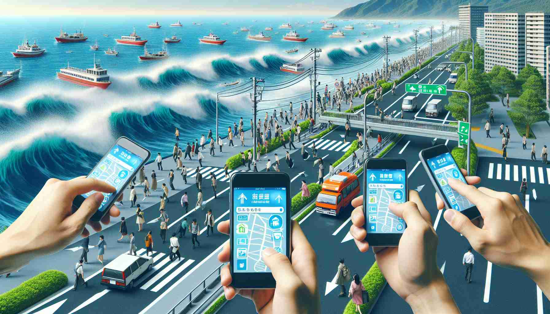 Utilizing Smartphone Technology for Tsunami Evacuation Drills in Japan