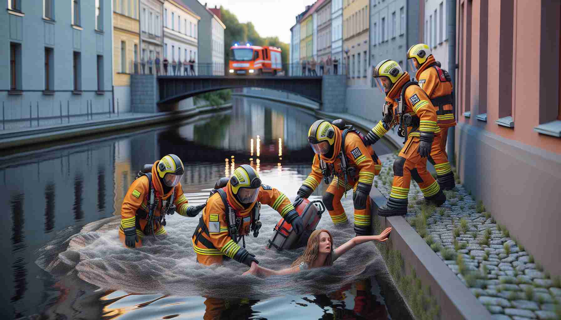 Bezpieczność na pierwszym miejscu – ratowanie kobiety z kanału w Bydgoszczy