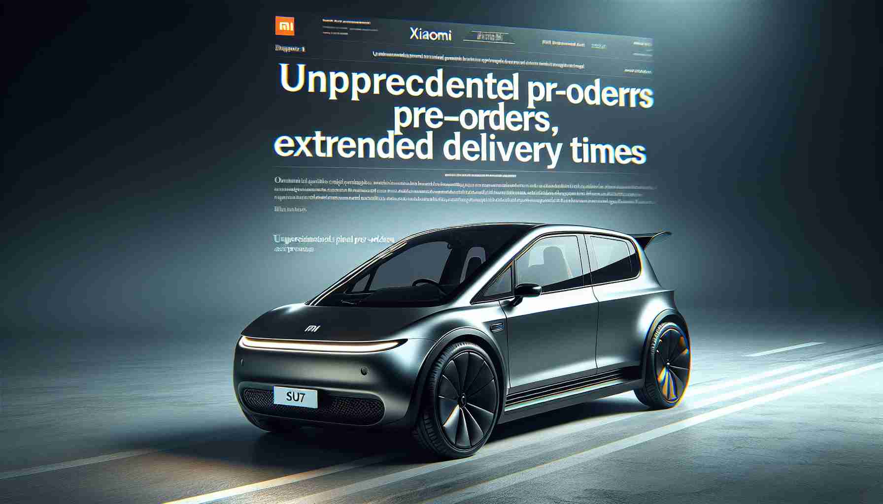 Xiaomi SU7 EV Receives Unprecedented Pre-Orders, Leading to Extended Delivery Times