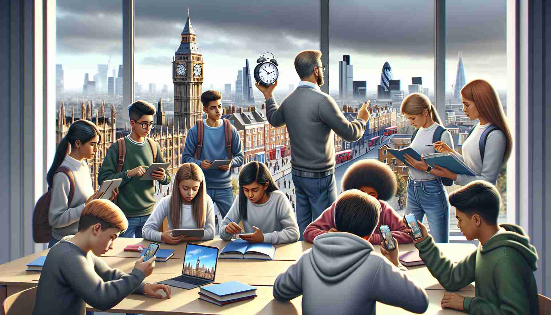 Extended School Hours in London to Counter Smartphone Addiction