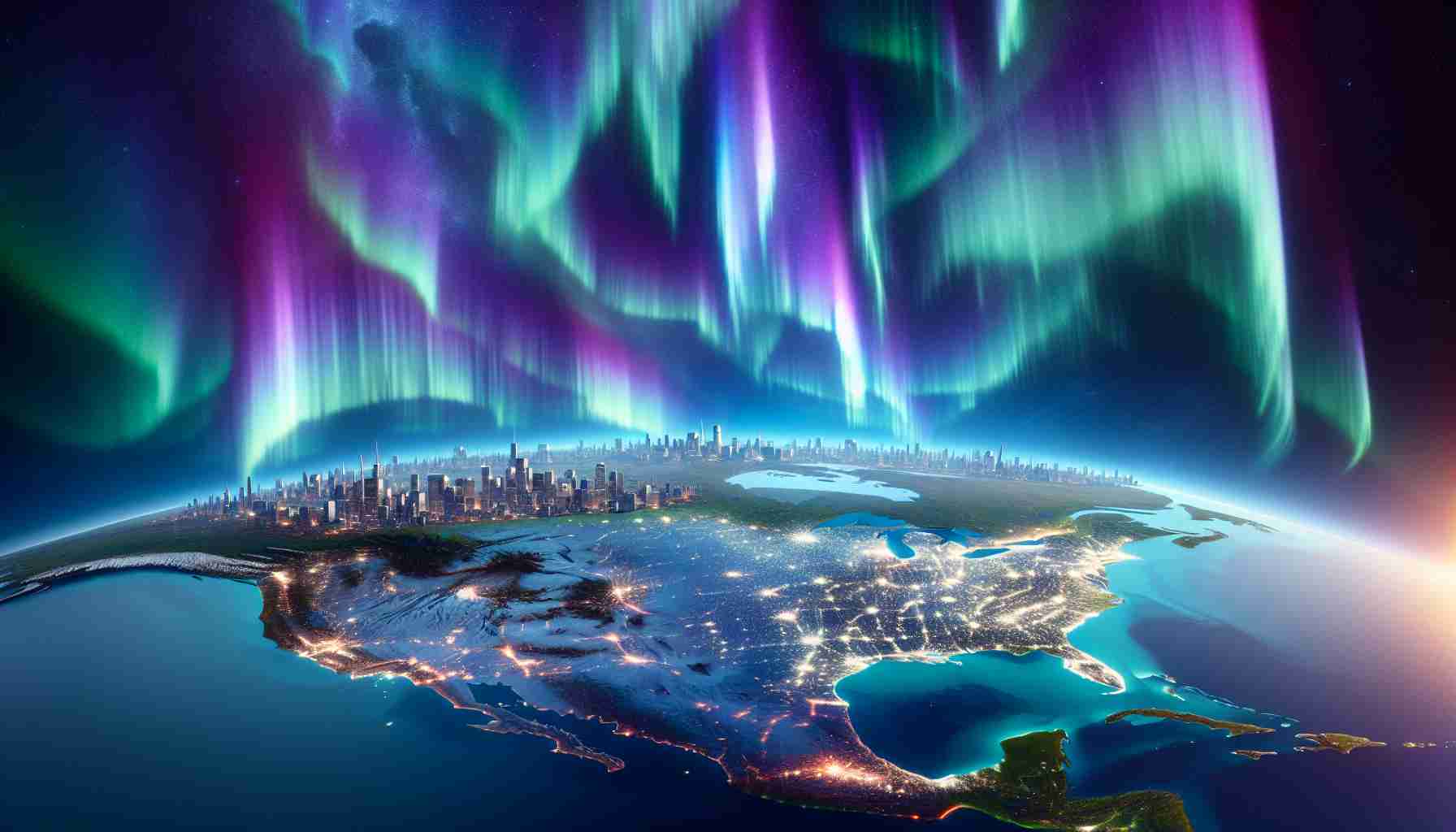 Emergence of the Aurora Borealis Over the US