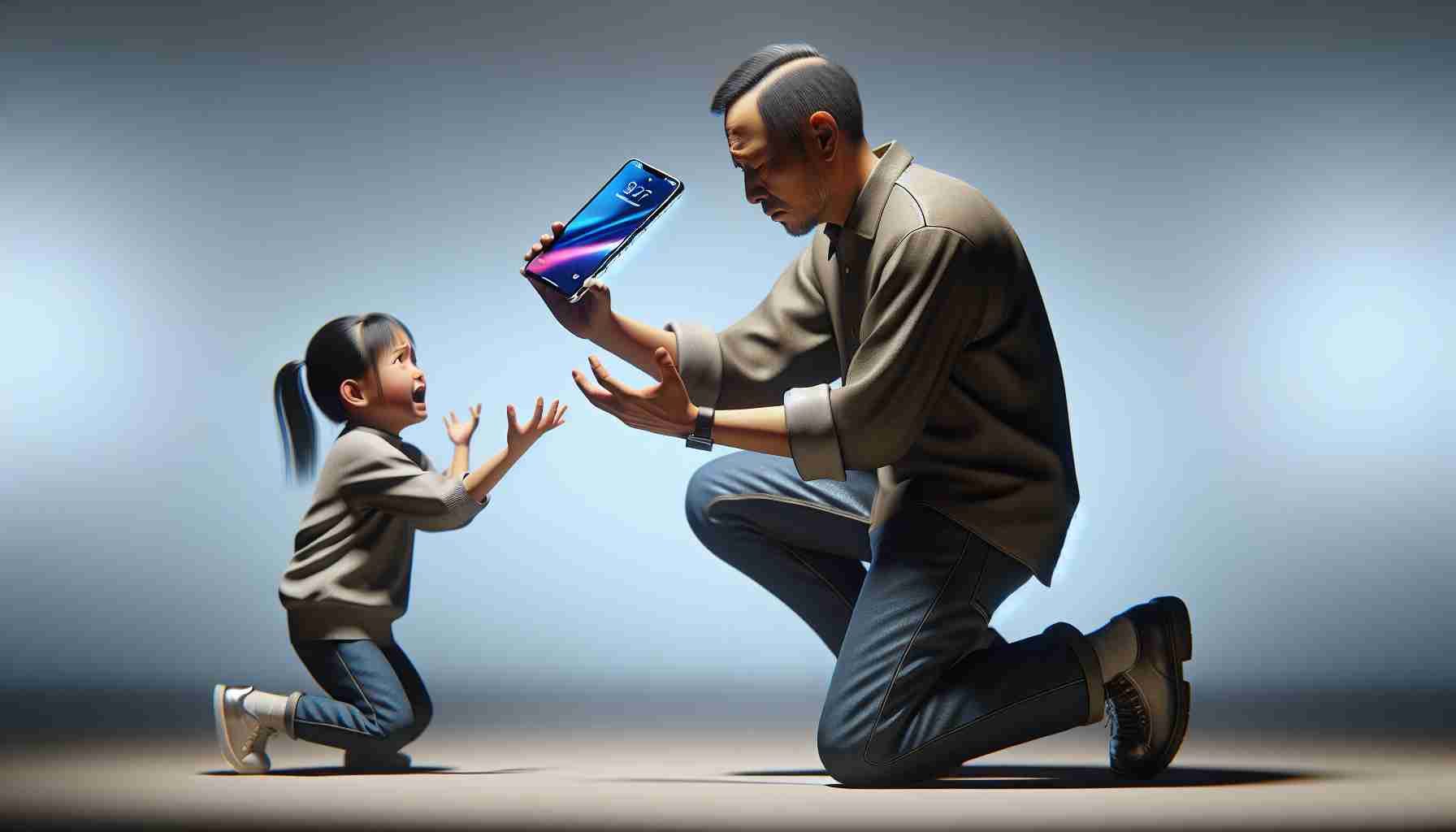 Chinese Man Kneels Over Daughter’s Demand for iPhone