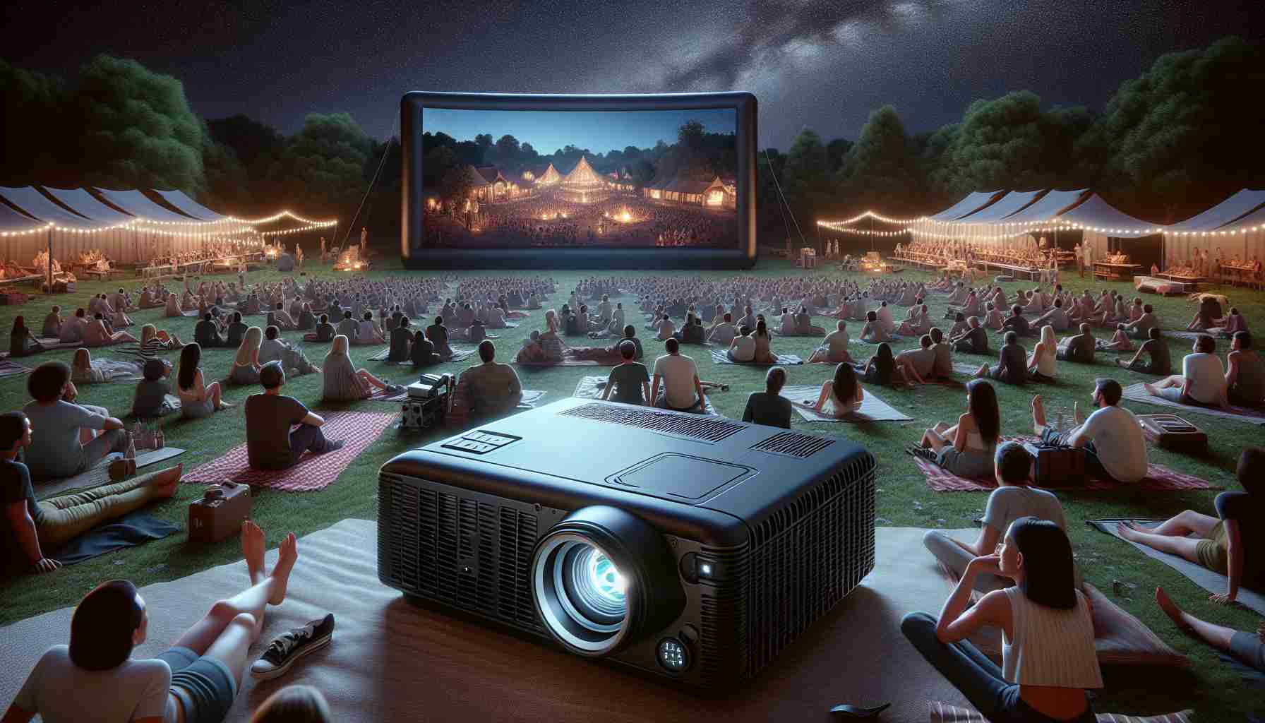 Experience Open-Air Cinema with the Portable Projection Marvel