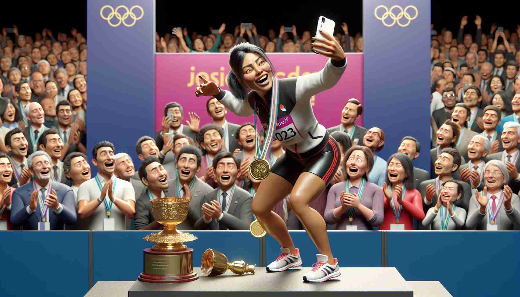 Award Ceremony Selfie Mishap at Olympic Games 2024