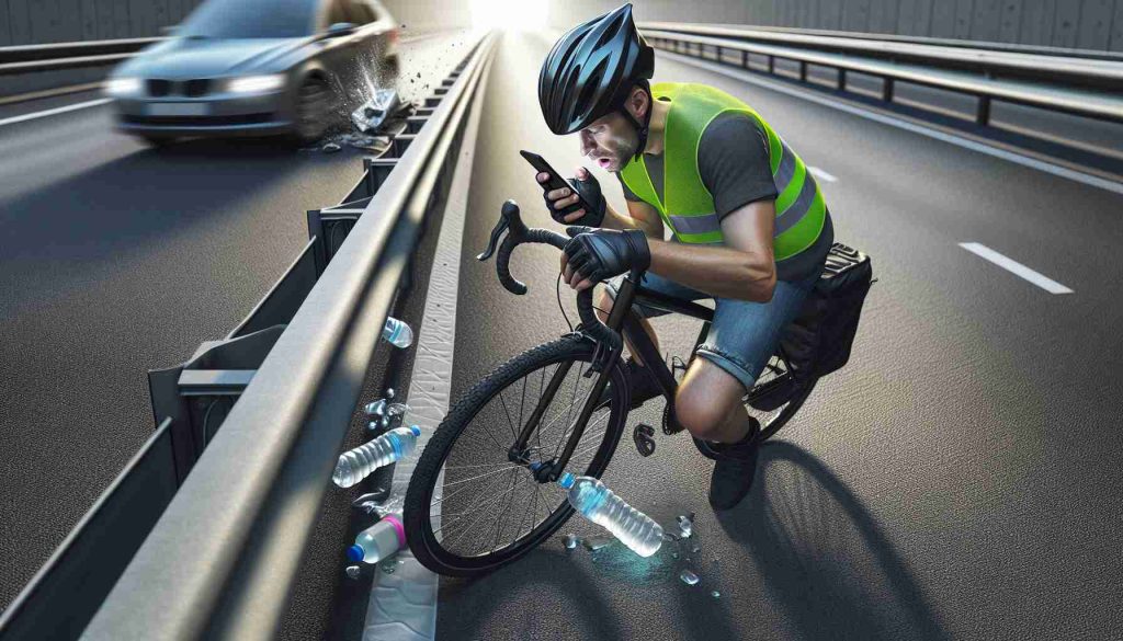 Shocking Highway Mishap: Cyclist’s Phone Obsession Leads to Crash