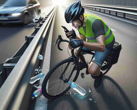 Shocking Highway Mishap: Cyclist’s Phone Obsession Leads to Crash